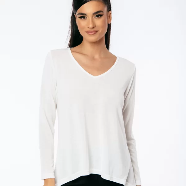 ΜΠΛΟΥΖΑ ΜΕ ΒΕ Ασπρο