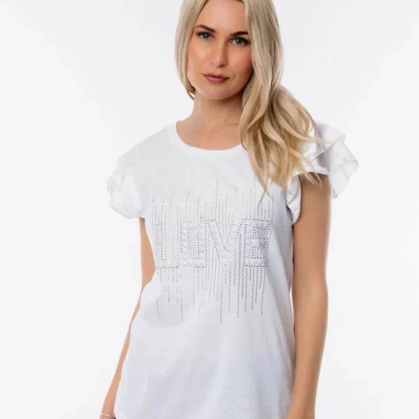 ΜΠΛΟΥΖΑ ΜΕ ΒΟΛΑΝ ΜΕ ΜΑΝΙΚΙ Ασπρο