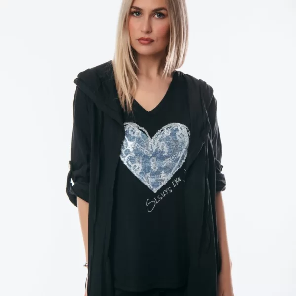 ΖΑΚΕΤΑ ΜΕ ΓΥΡΙΣΤΟ ΜΑΝΙΚΙ Μαύρο