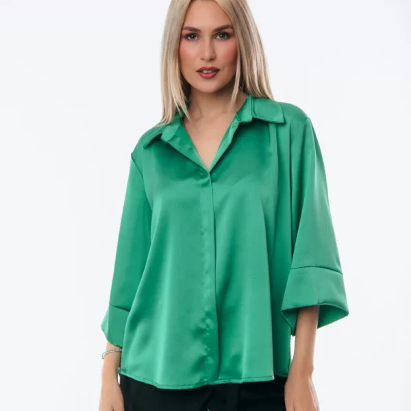 ΜΠΛΟΥΖΟΠΟΥΚΑΜΙΣΟ ΣΑΤΕΝ Κόκκινο