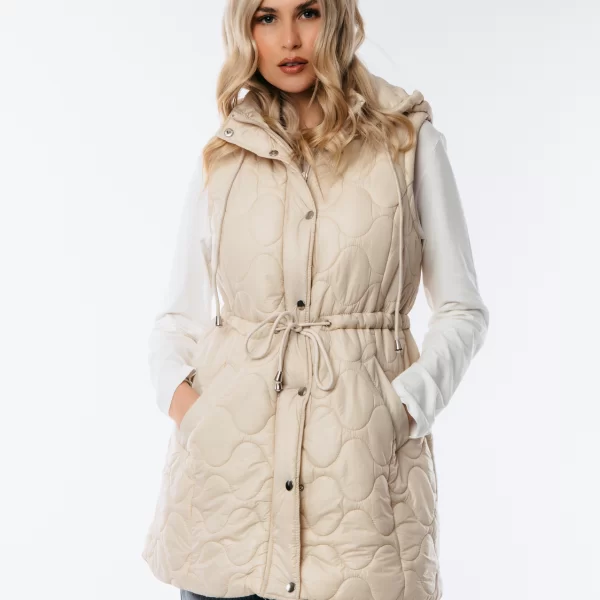 ΑΜΑΝΙΚΟ ΜΠΟΥΦΑΝ ΜΑΚΡΥ ΜΕ ΚΟΥΚΟΥΛΑ ΚΑΙ ΛΑΣΤΙΧΟ ΣΤΗΝ ΜΕΣΗ Μπεζ