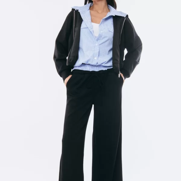 ΣΕΤ ΖΑΚΕΤΑ ΚΑΙ ΠΑΝΤΕΛΟΝΑ ΜΕ ΡΙΓΕ ΛΕΠΤΟΜΕΡΕΙΕΣ Μαύρο