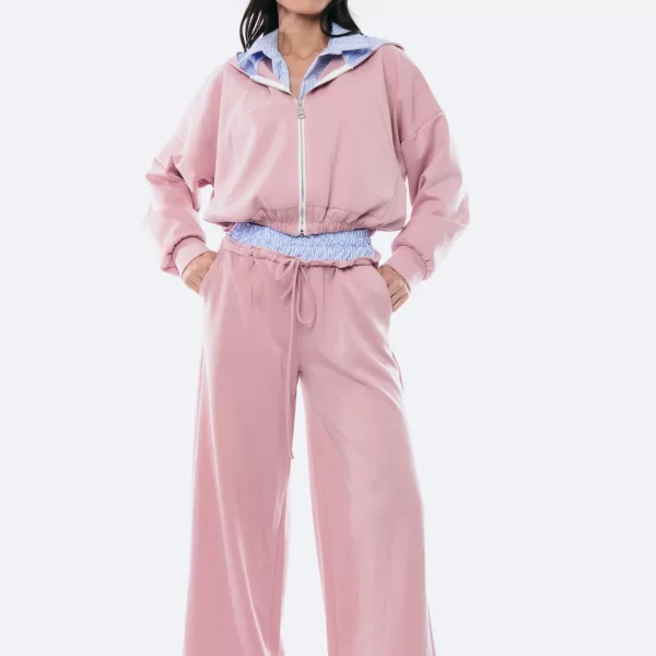 ΣΕΤ ΖΑΚΕΤΑ ΚΑΙ ΠΑΝΤΕΛΟΝΑ ΜΕ ΡΙΓΕ ΛΕΠΤΟΜΕΡΕΙΕΣ Ροζ