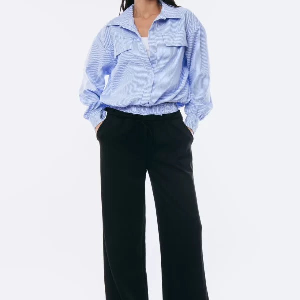 DRESS UP ΠΟΥΚΑΜΙΣΟ ΡΙΓΕ ΜΕ ΛΑΣΤΙΧΟ Μπλε