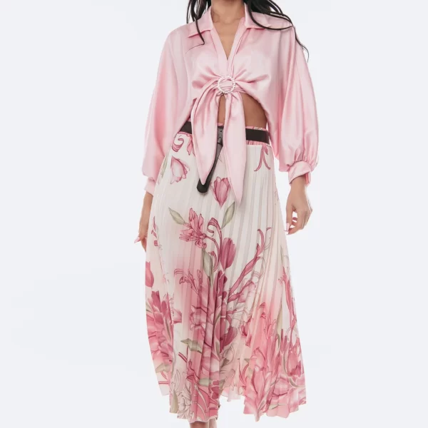 ΜΠΛΟΥΖΑ ΣΑΤΕΝ ΜΕ ΔΕΣΙΜΟ ΡΟΖ Ροζ