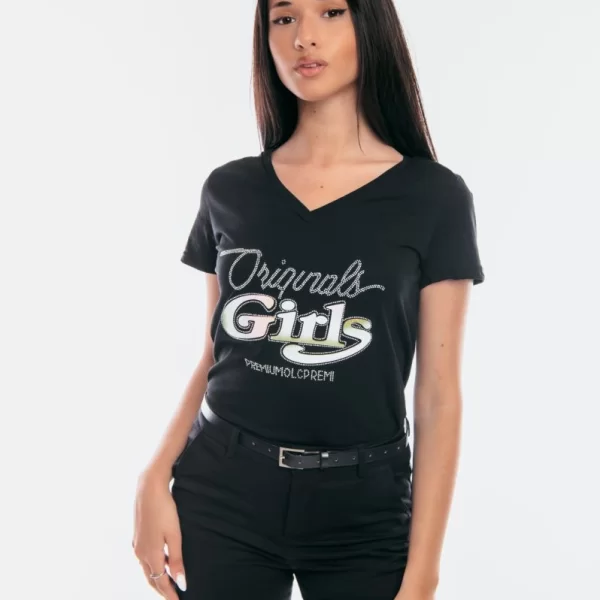 ΜΠΛΟΥΖΑ ΜΕ ΣΤΑΜΠΑ ΣΤΡΑΣ Μαύρο