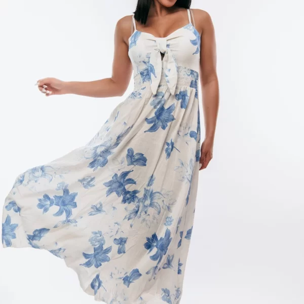 ΦΟΡΕΜΑ MAXI FLORAL Μπλε