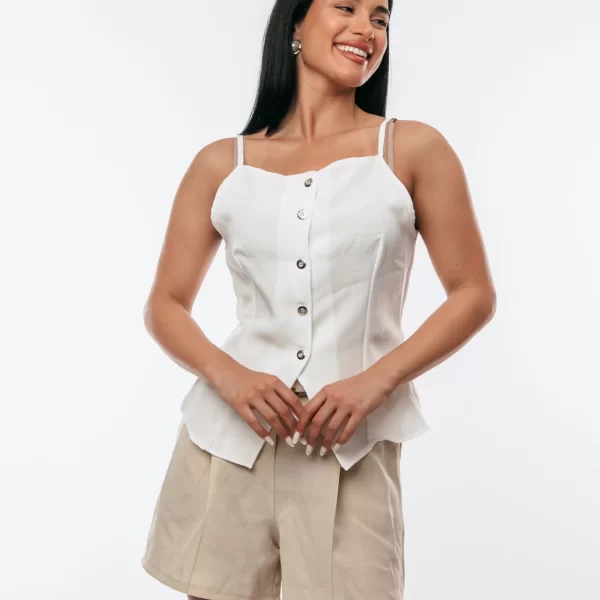 ΜΠΛΟΥΖΟΠΟΥΚΑΜΙΣΟ ΜΕ ΤΙΡΑΝΤΕΣ Ασπρο