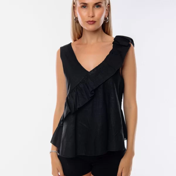 ΜΠΛΟΥΖΑ ΑΜΑΝΙΚΗ ΜΕ ΒΟΛΑΝ Μαύρο