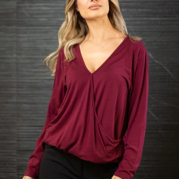 ΜΠΛΟΥΖΑ ΚΡΟΥΑΖΕ ΜΕ ΛΑΣΤΙΧΟ ΣΤΗΝ ΜΕΣΗ Μπεζ