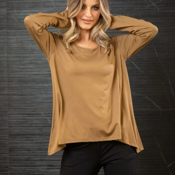 ΜΠΛΟΥΖΑ ΣΕ ΑΛΦΑ ΓΡΑΜΜΗ Μπεζ