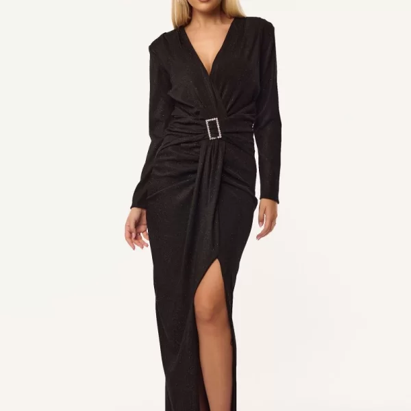 ΦΟΡΕΜΑ MAXI ΜΕ ΣΤΡΑΣ ΜΑΥΡΟ Μαύρο