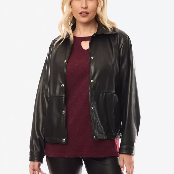JACKET ΔΕΡΜΑΤΙΝΗ Mαύρο