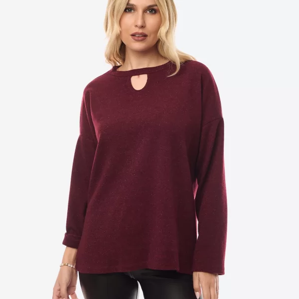 ΜΠΛΟΥΖΑ LUREX ΜΠΟΡΝΤΟ Μπορντό