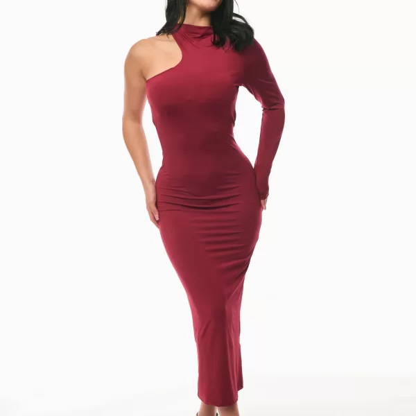 ΦΟΡΕΜΑ ΜΕ ΑΝΟΙΓΜΑ ΣΤΟΝ ΩΜΟ Μπορντό