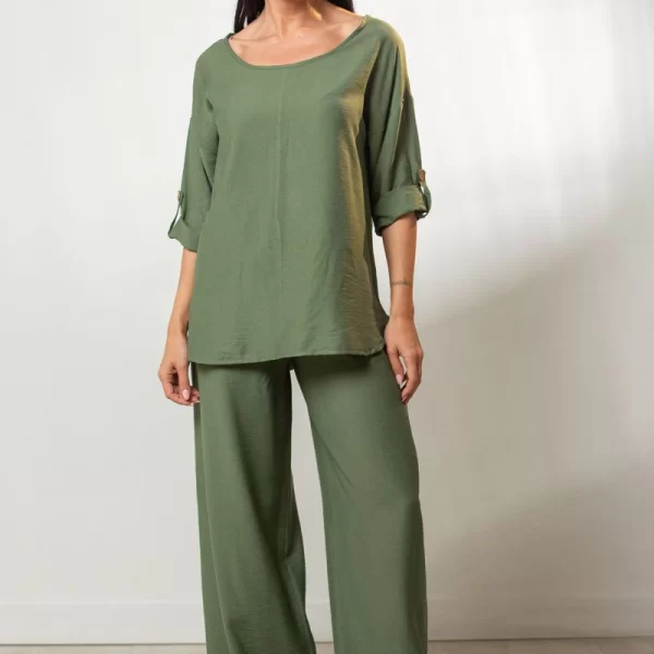 ΠΑΝΤΕΛΟΝΑ ΜΕ ΛΑΣΤΙΧΟ ΣΤΗΝ ΜΕΣΗ Χακί