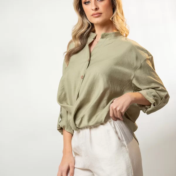 ΠΟΥΚΑΜΙΣΟ ΜΕ ΚΟΜΠΟ ΚΑΙ ΓΥΡΙΣΤΟ ΜΑΝΙΚΙ Σιέλ