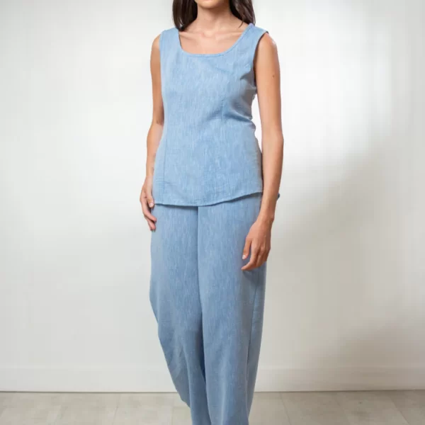 Boutique ΜΠΛΟΥΖΑ ΜΕ ΚΟΡΔΟΝΙ ΣΤΗΝ ΠΛΑΤΗ Τζιν