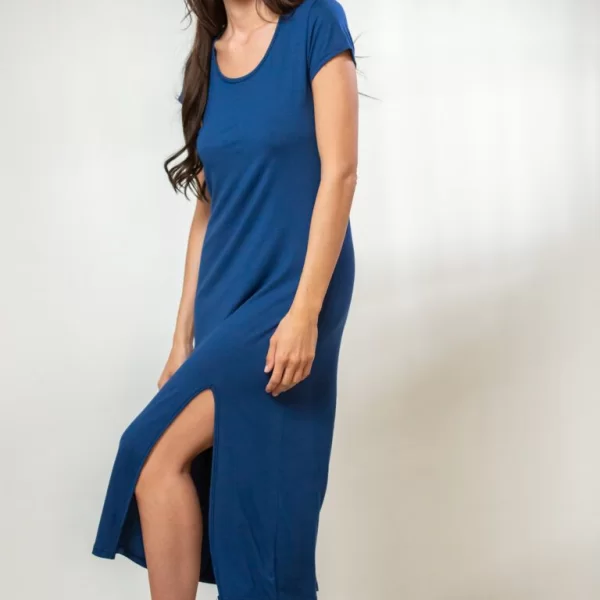 Boutique ΦΟΡΕΜΑ MIDI ΜΕ ΑΝΟΙΓΜΑ Μπλε