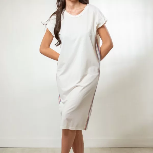 ΦΟΡΕΜΑ MIDI ΜΕ ΡΙΓΑ ΣΤΟ ΠΛΑΙ Άσπρο