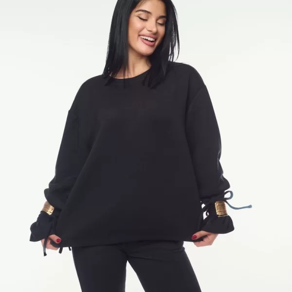 ΜΠΛΟΥΖΑ ΜΕ ΧΡΥΣΟΥΣ ΚΡΙΚΟΥΣ Μαύρο