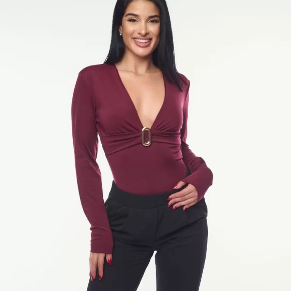 ΜΠΛΟΥΖΑ ΚΟΡΜΑΚΙ ΜΕ ΧΡΥΣΟ ΚΡΙΚΟ Μπορντό