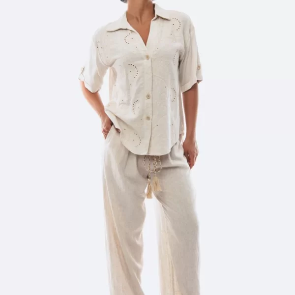 ΣΕΤ ΠΟΥΚΑΜΙΣΑ ΚΑΙ ΠΑΝΤΕΛΟΝΑ ΛΙΝΟ Μπεζ