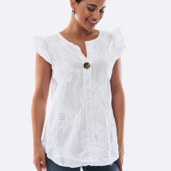 ΜΠΛΟΥΖΑ ΑΜΑΝΙΚΗ ΜΕ ΒΟΛΑΝ Άσπρο