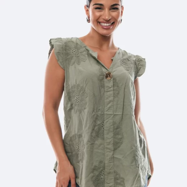 ΜΠΛΟΥΖΑ ΑΜΑΝΙΚΗ ΜΕ ΒΟΛΑΝ Χακί