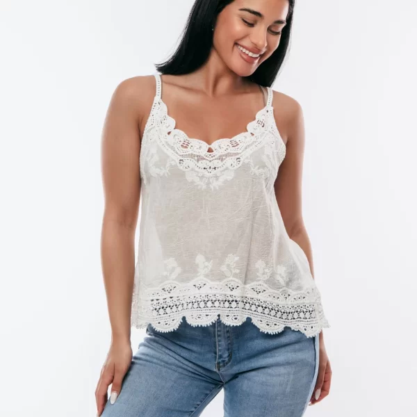 ΜΠΛΟΥΖΑ ΑΜΑΝΙΚΗ ΔΑΝΤΕΛΑ Ασπρο