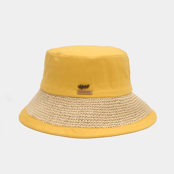 Bucket Cotton & Straw Hat Κίτρινο