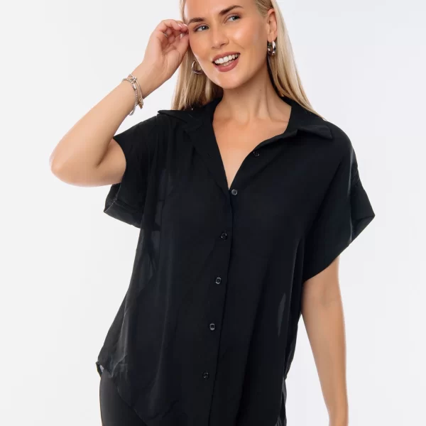 DRESS UP ΠΟΥΚΑΜΙΣΟ ΚΟΝΤΟΜΑΝΙΚΟ Μαύρο