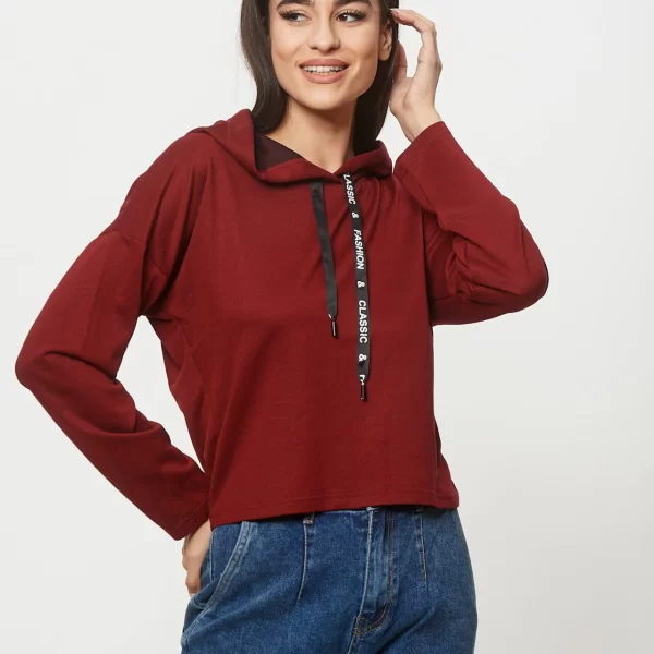 ΜΠΛΟΥΖΑ ΦΟΥΤΕΡ ΜΕ ΚΟΥΚΟΥΛΑ Μπορντό