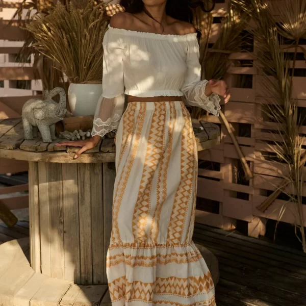 ΦΟΥΣΤΑ BOHO Κίτρινο