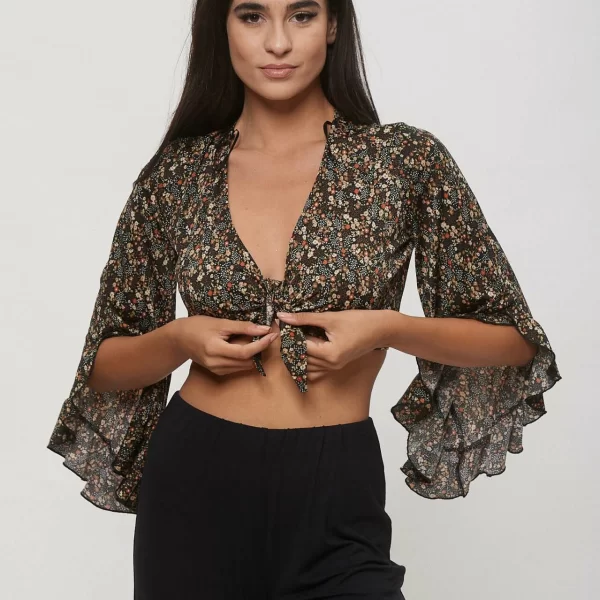 ΜΠΛΟΥΖΑ ΕΜΠΡΙΜΕ ΔΕΤΗ ΒΟΛΑΝ Εμπριμέ μαύρο