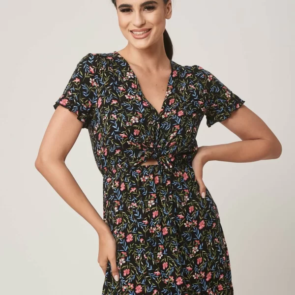 ΦΟΡΕΜΑ ΕΜΠΡΙΜΕ ΜΙΝΤΙ ΜΕ ΒΟΛΑΝ Εμπριμέ μαύρο