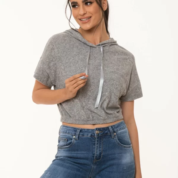 ΜΠΛΟΥΖΑ ΠΕΤΣΕΤΕ ΚΟΝΤΗ ΓΚΡΙ Γκρι