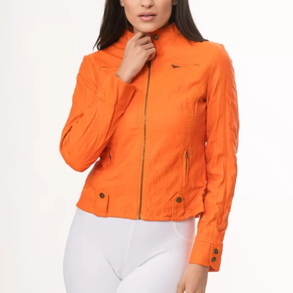 ΜΠΟΥΦΑΝ ΔΕΡΜΑΤΙΝΗ ΜΕ ΤΣΕΠΕΣ Πορτοκαλί