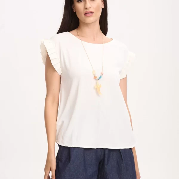 DRESS UP ΜΠΛΟΥΖΑ ΜΕ ΚΡΕΜΑΣΤΟ Ασπρο