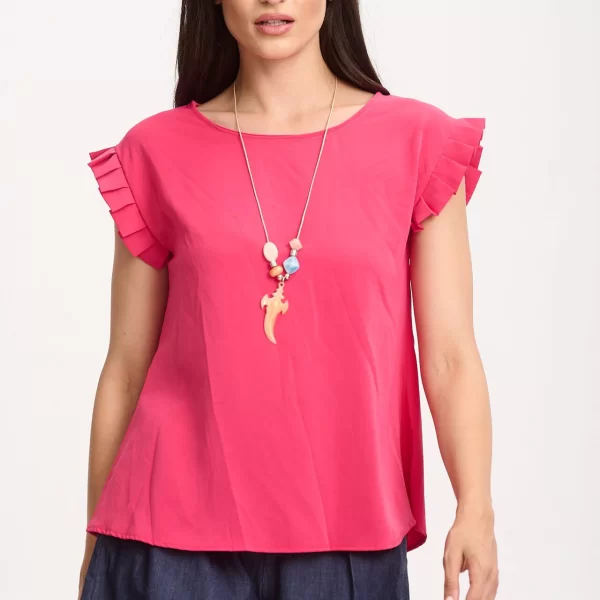 ΜΠΛΟΥΖΑ ΜΕ ΚΡΕΜΑΣΤΟ Ροζ