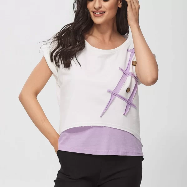 ΜΠΛΟΥΖΑ ΑΜΑΝΙΚΗ ΔΙΠΛΗ Ασπρο