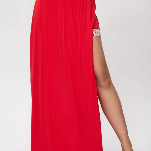 Lipsy ΦΟΥΣΤΑ ΜΑΚΡΥΑ ΜΕ ΑΝΟΙΓΜΑ ΣΤΟ ΠΛΑΙ Κόκκινο