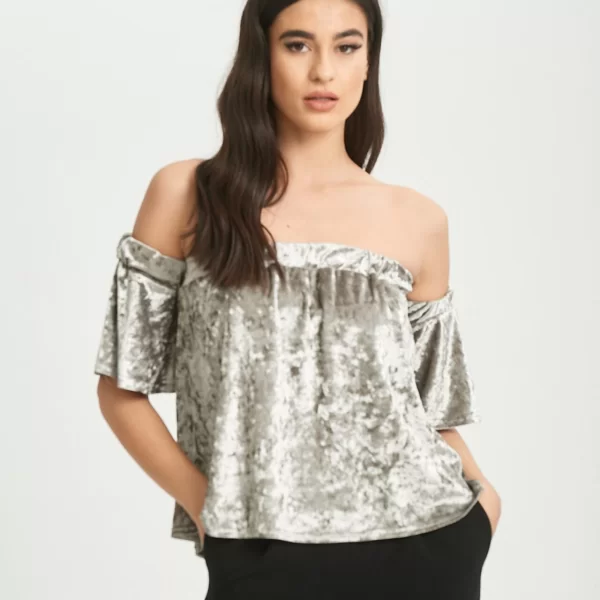 ΜΠΛΟΥΖΑ ΤΟΠ ΣΤΡΑΠΛΕΣ ΑΣΗΜΙ Ασημί