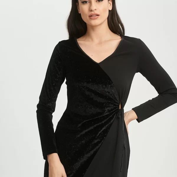 ΦΟΡΕΜΑ ΒΕΛΟΥΔΟ ΜΕ ΣΟΥΡΕΣ Μαύρο