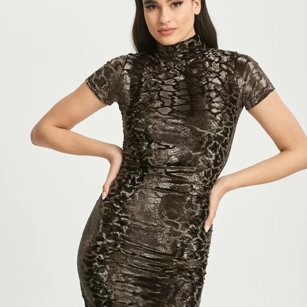 ΦΟΡΕΜΑ ΕΦΑΡΜΟΣΤΟ ΖΙΒΑΓΚΟ Εμπριμέ μαύρο