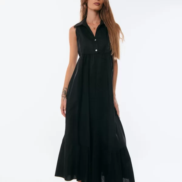 ΦΟΡΕΜΑ ΑΜΑΝΙΚΟ ΜΕ ΚΟΥΜΠΙΑ Μαύρο