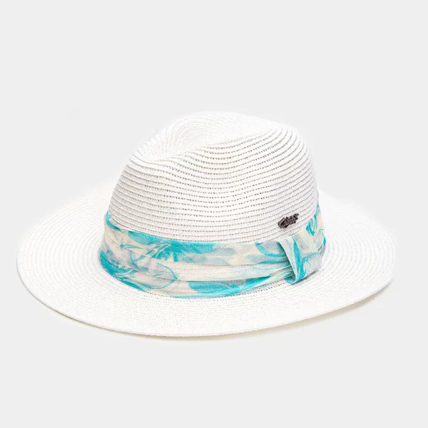White Panama w/ ciel bandanna Ασπρο