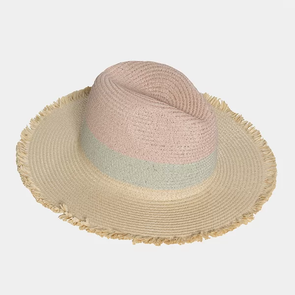 Beige, turquoise and pink hat Μπεζ