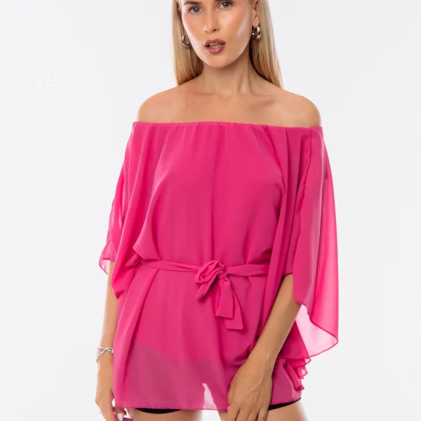 ΜΠΛΟΥΖΑ ΜΕ ΛΑΣΤΙΧΑ ΚΑΙ ΖΩΝΗ Φούξια