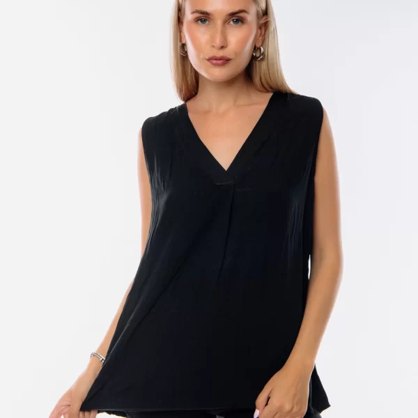 ΜΠΛΟΥΖΑ ΑΜΑΝΙΚΗ ΜΕ ΒΕ Μαύρο